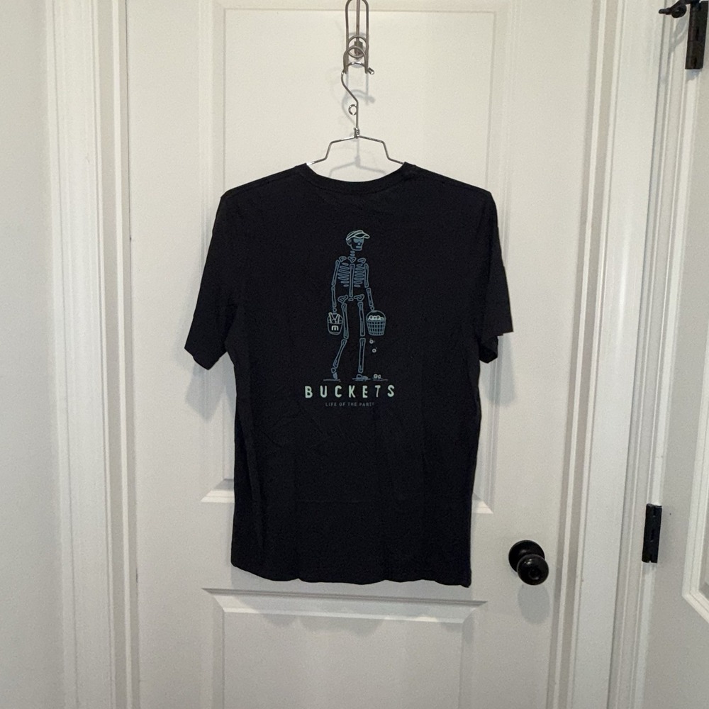 TravisMathew Buckets Life of the Party Mens M Blk Skeleton Golf Graphic Tee - Picture 4 of 5